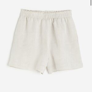 Beige Elastic Waist Pants